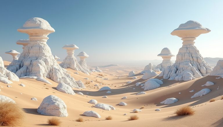 explorez le désert blanc en égypte, un paysage naturel unique marqué par ses formations de calcaires blanches fascinantes et sa beauté spectaculaire.