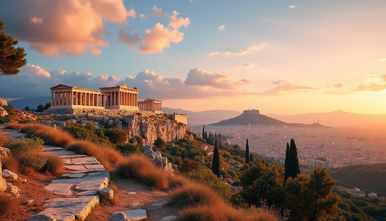 admirez athènes depuis le mont lycabette et profitez d’un panorama exceptionnel sur l’acropole, la ville et la mer égée.