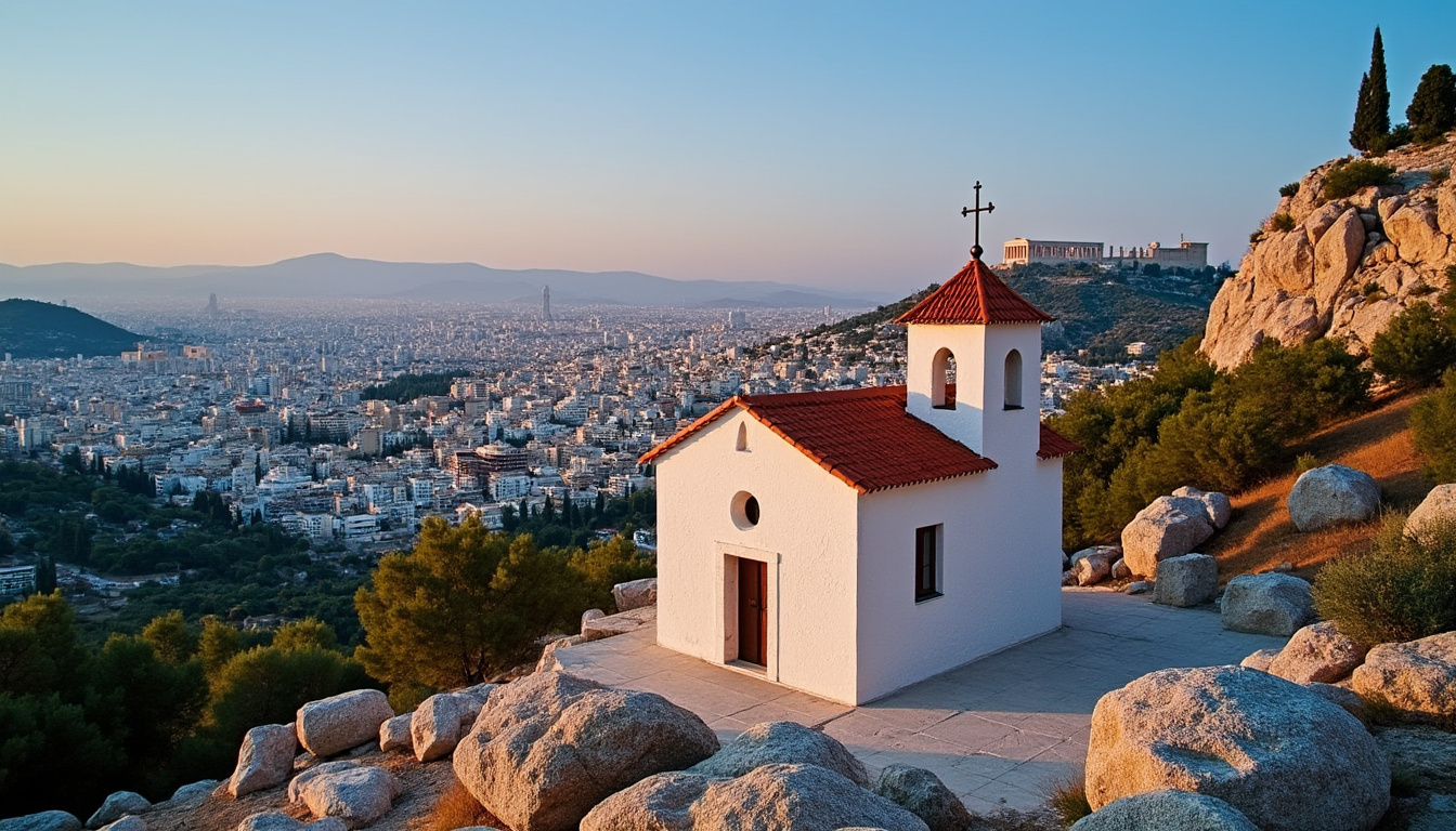 depuis le mont lycabette, profitez d’un panorama exceptionnel sur athènes et découvrez la ville sous un angle unique, du lever au coucher du soleil.